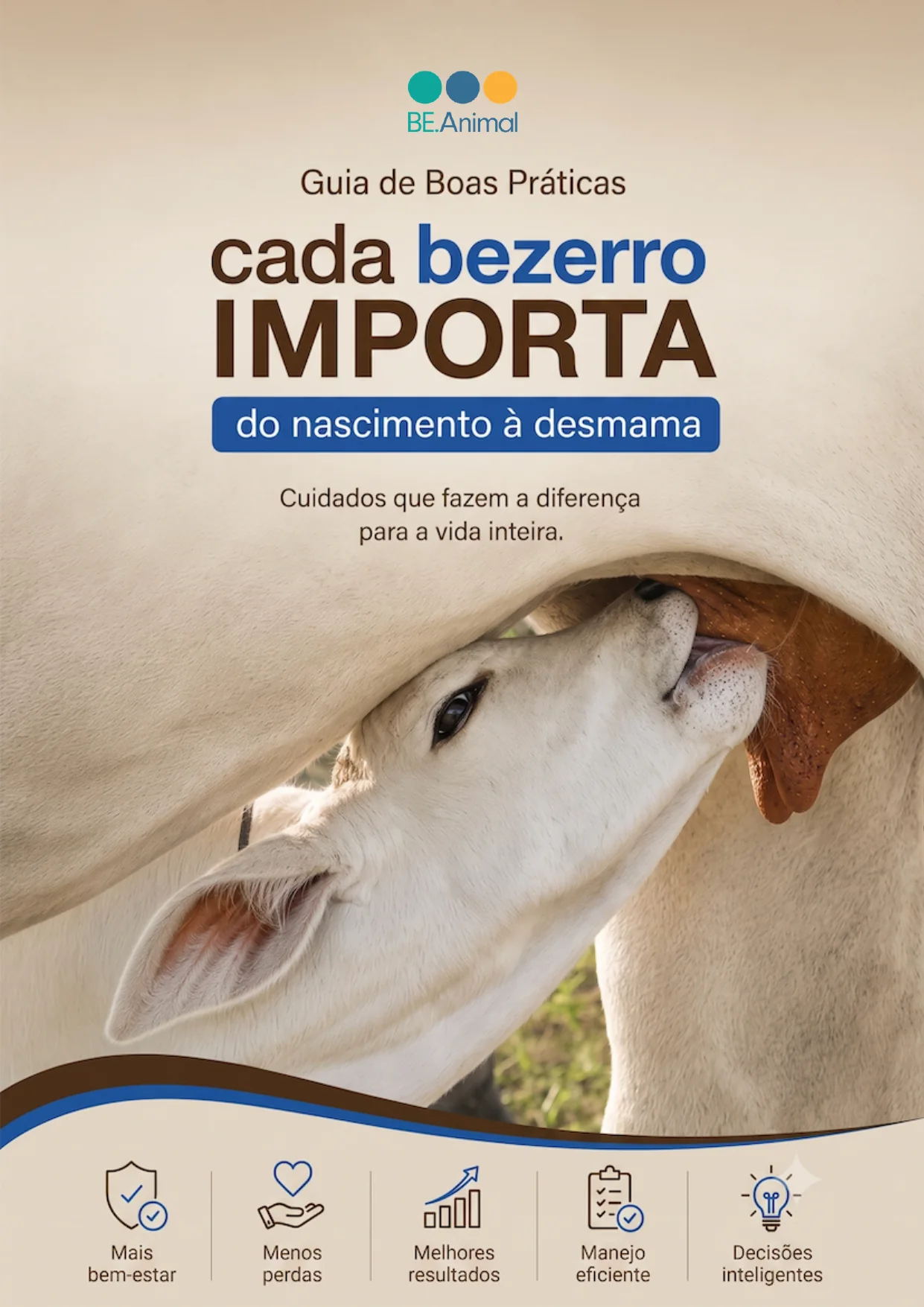 Capa do Guia de Boas Práticas Cada Bezerro Importa, do nascimento à desmama